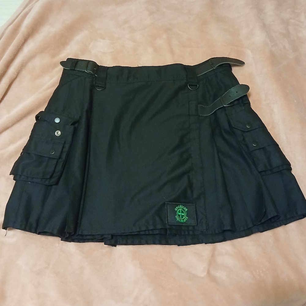 Black Utility Kilt